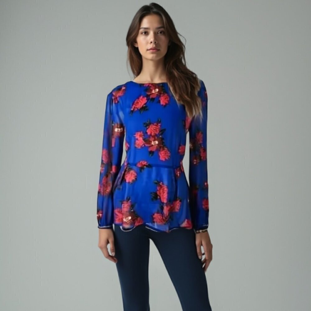 Dynamite floral flowy blouse XS